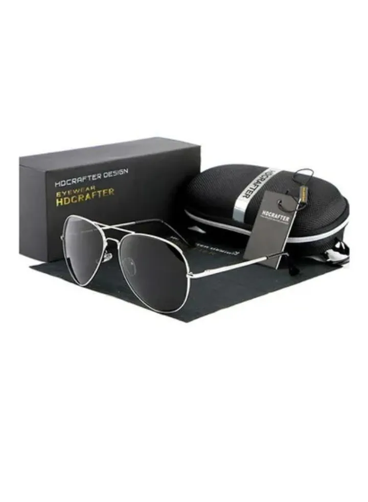 Men's Full Rim Polarized UV400 Aviator Frame Sunglasses