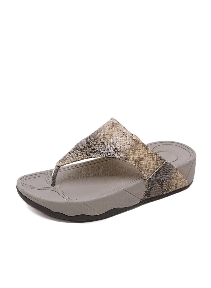Leopard Print Wedges For Women Multicolour