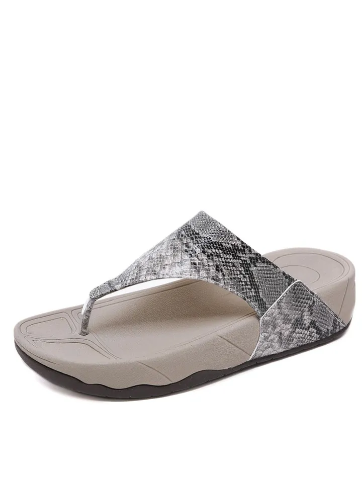 Leopard Print Wedges For Women Multicolour