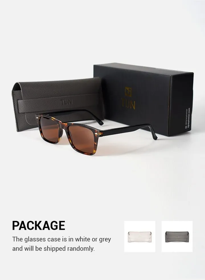 TIJN Retro Fashion Polarized Square Sunglasses Suitable for Men and Women