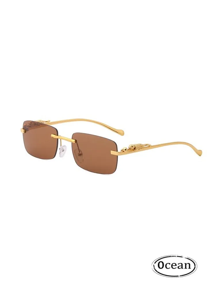 Stylish Cheetah Metal Head Sunglasses