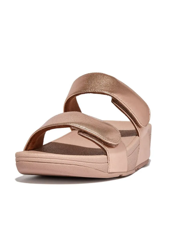 Fitflop Ladies Lulu Leather Slides FV6-323 Rose Gold