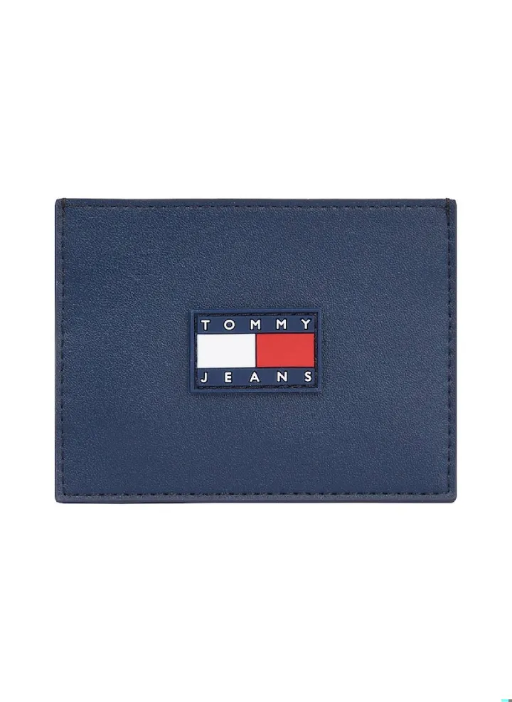 Men's Stiched Credit Card Holder/ Wallet - Leather, Navy