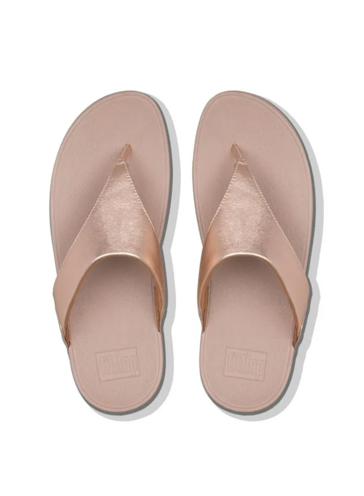 Fitflop Ladies Lulu Leather Toepost I88-323 Rose Gold