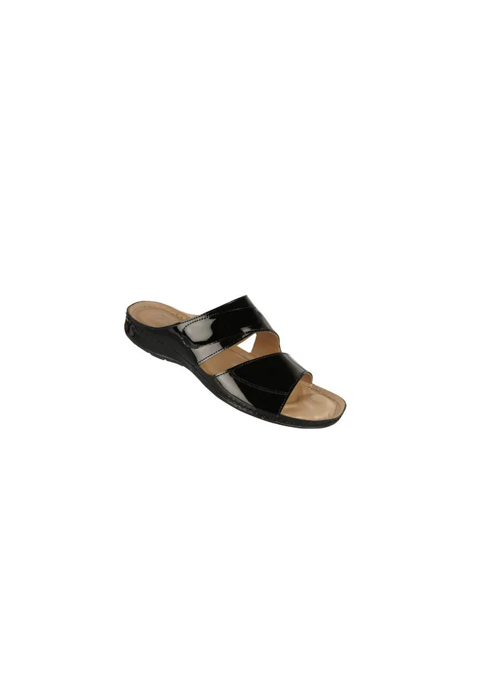Michelle Morgan Ladies Wedge Sandals Black