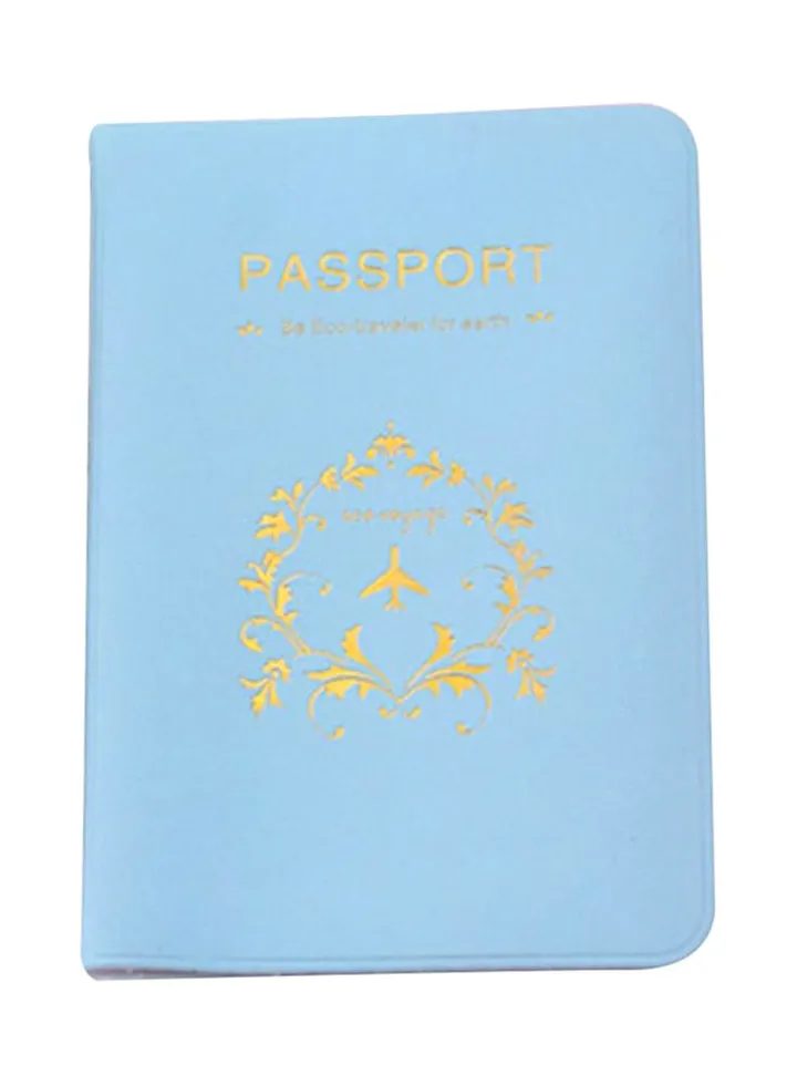Fashion Passport Holder Case 9.3x13.5cm Blue