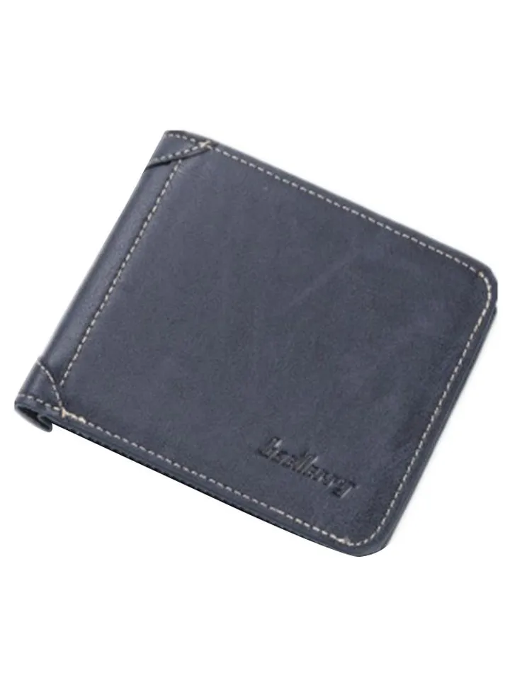 Leather Bifold Pocket Wallet Black