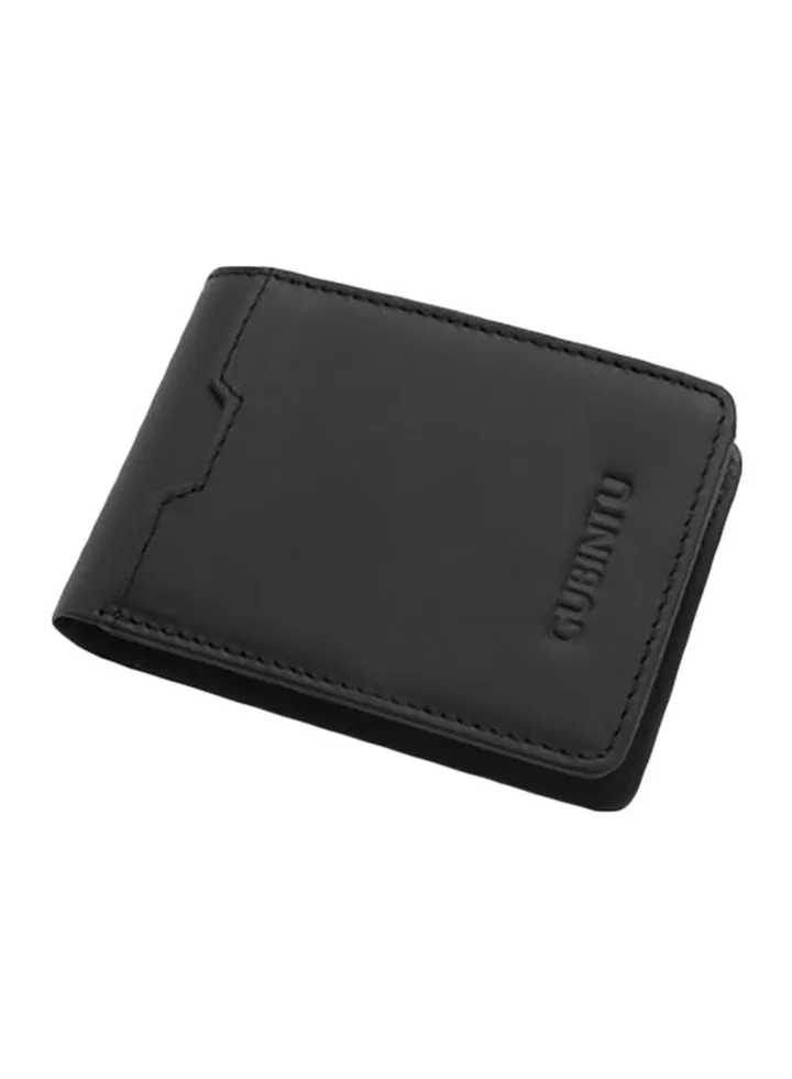 Leather Mini Wallet Black