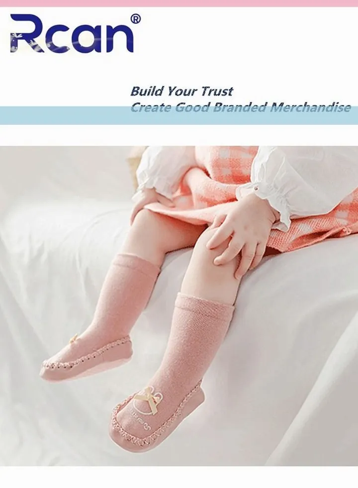 Cute Soft Warm Non-slip Toddler Floor Baby Long Barrel Cotton Socks