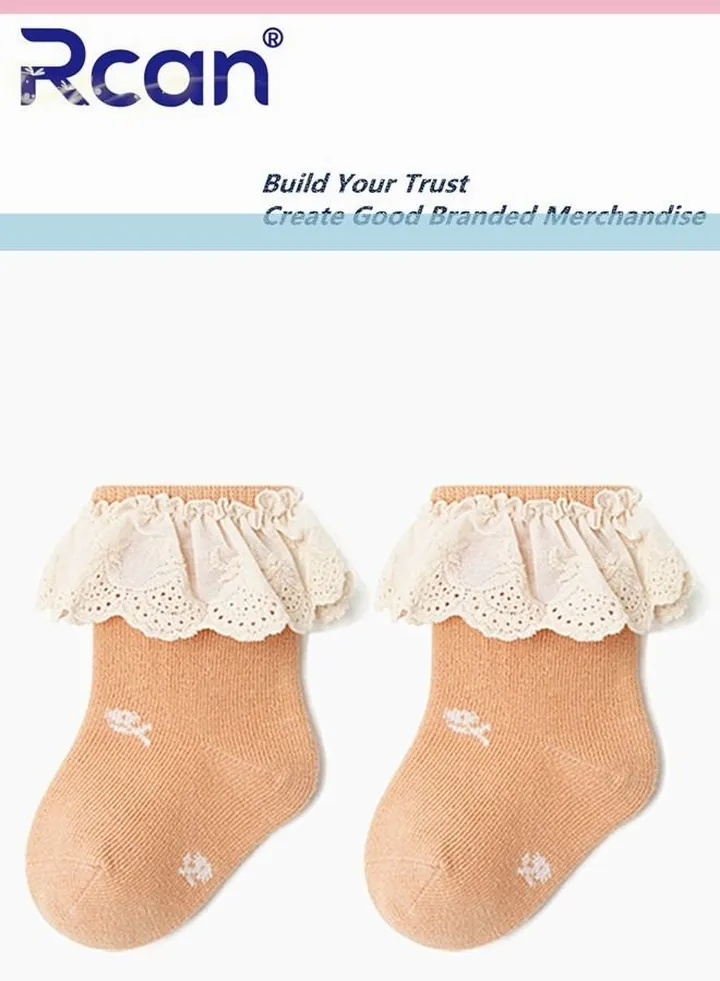 Cute Soft Warm Jacquard Mid Tube Baby Cotton Socks