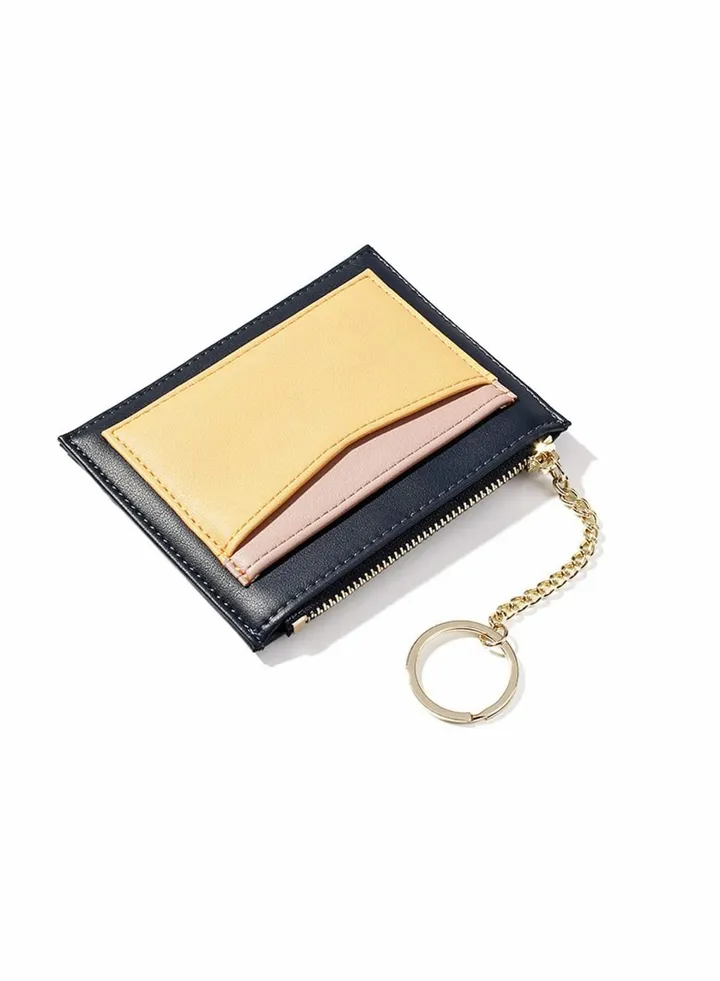 Small Purses for Women, Blocking Wallet Large Capacity, Short Mini Wallet Card Holder, Short Leather Wallet Purse with Zipper Pocket, Womens Purse with Card Slots (Blue)