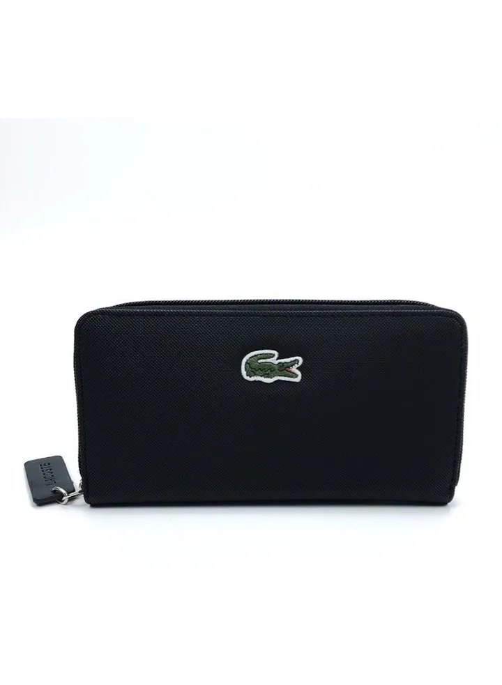 LACOSTE black Long Handheld Wallet