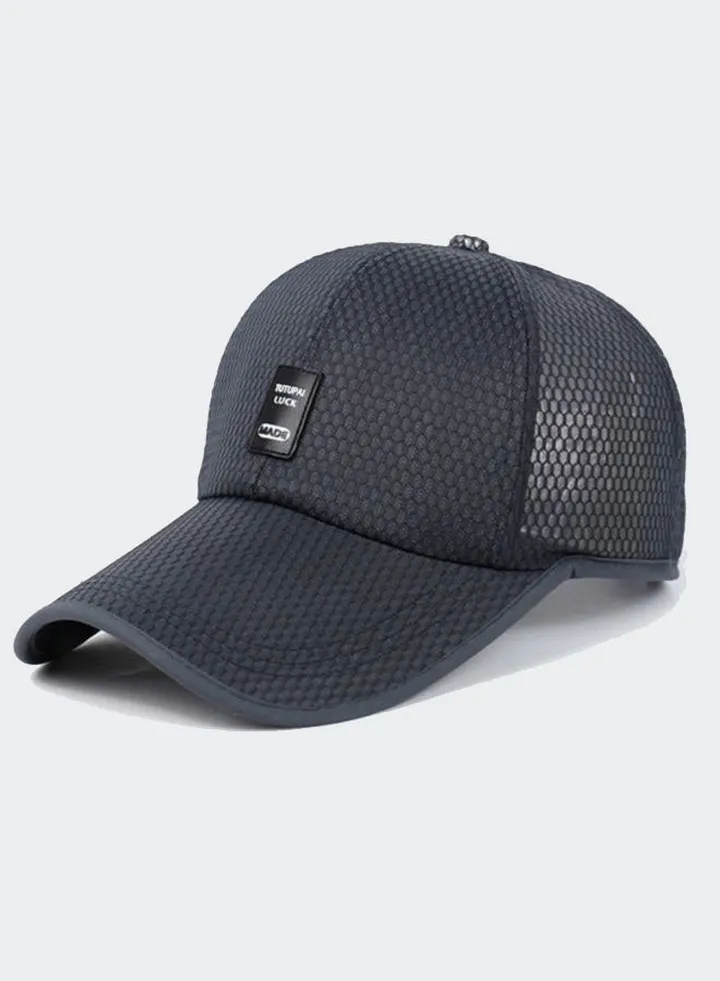 Casual Cotton Blend Cap Black