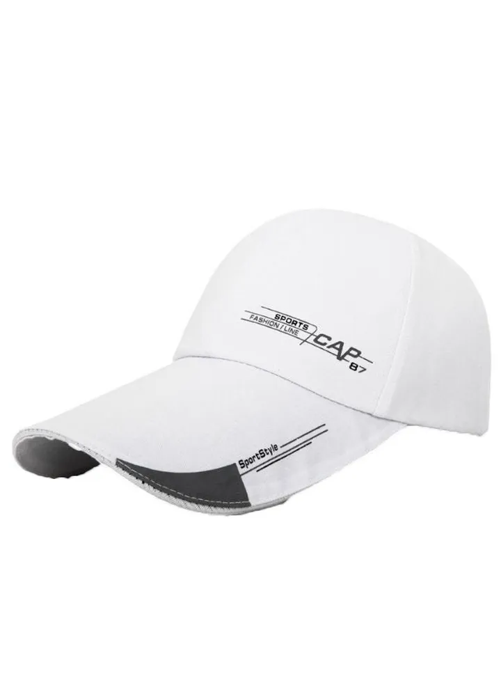Adjustable Strip Sport Cap White