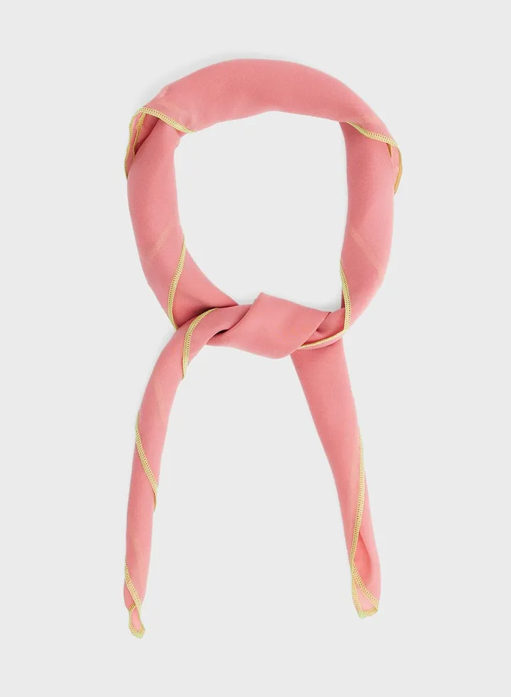 Contrast Trim Scarf