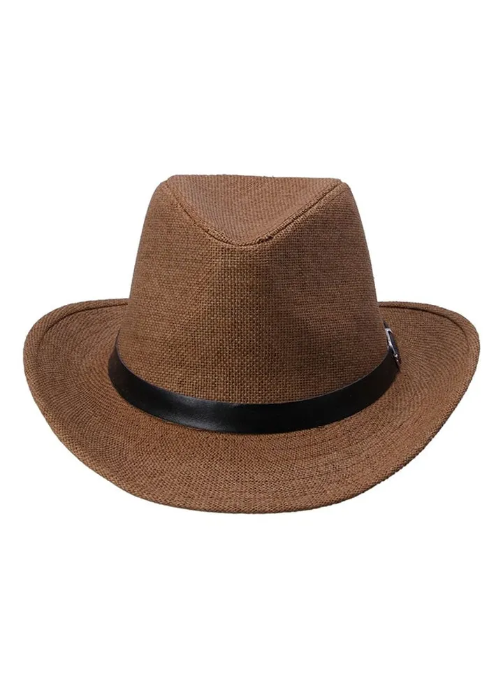 Fisherman Curling Cowboy Cap Brown