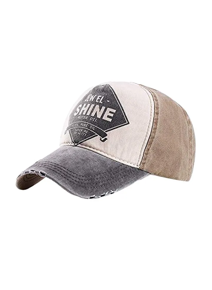Adjustable Summer Fishing Cap Grey/Brown