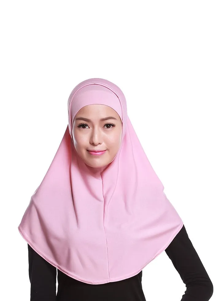2-Piece Head Cover Hijab Pink