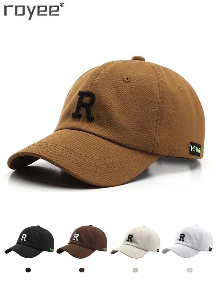 (Brown*1pcs) Baseball Cap Women and Men Fashion Adjustable Hat Summer Sun Caps Cotton Soft Top Hat Hip Hop Snapback Hat