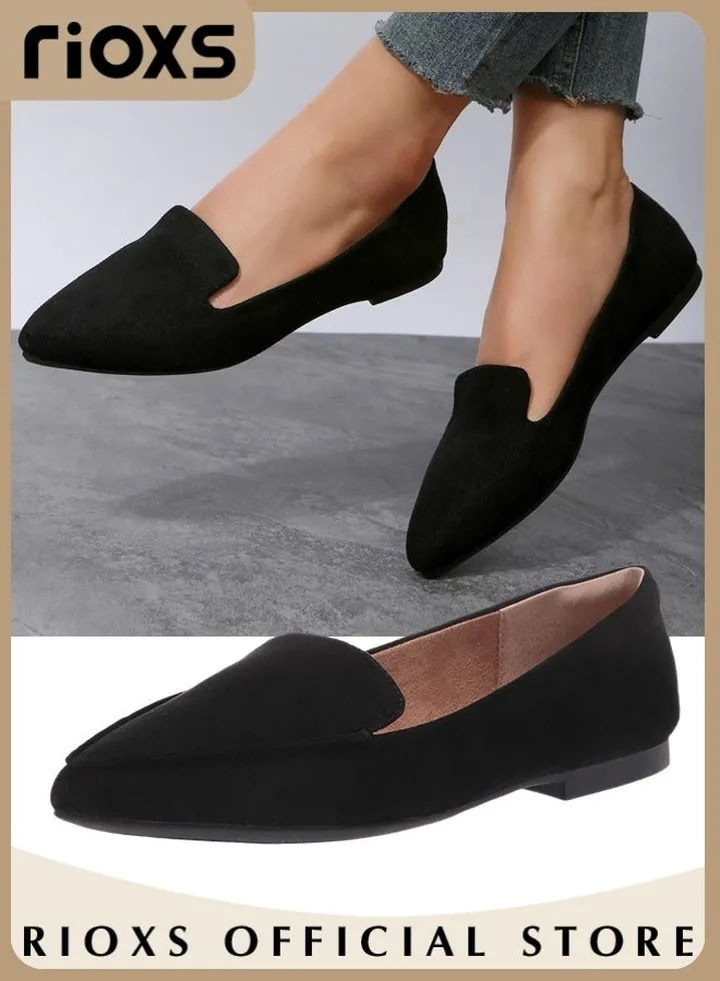 Women's Loafer Flat Shoes Pointed Toe Dress Shoes Comfortable Memory Foam Penny Loafers Slip On Shoes