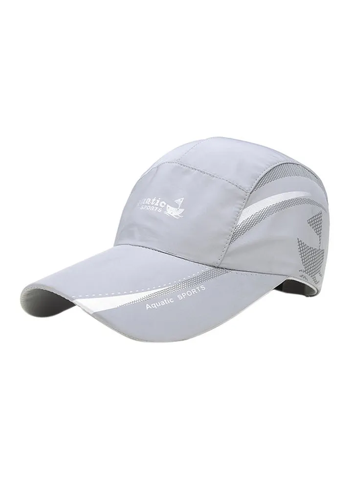 Embroidered Cricket Cap Grey