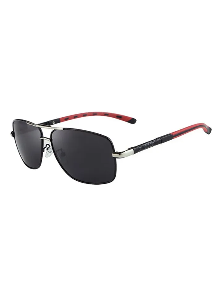Men's Full Rim Polarized Aviator Frame Sunglasses - Lens Size: 63 mm