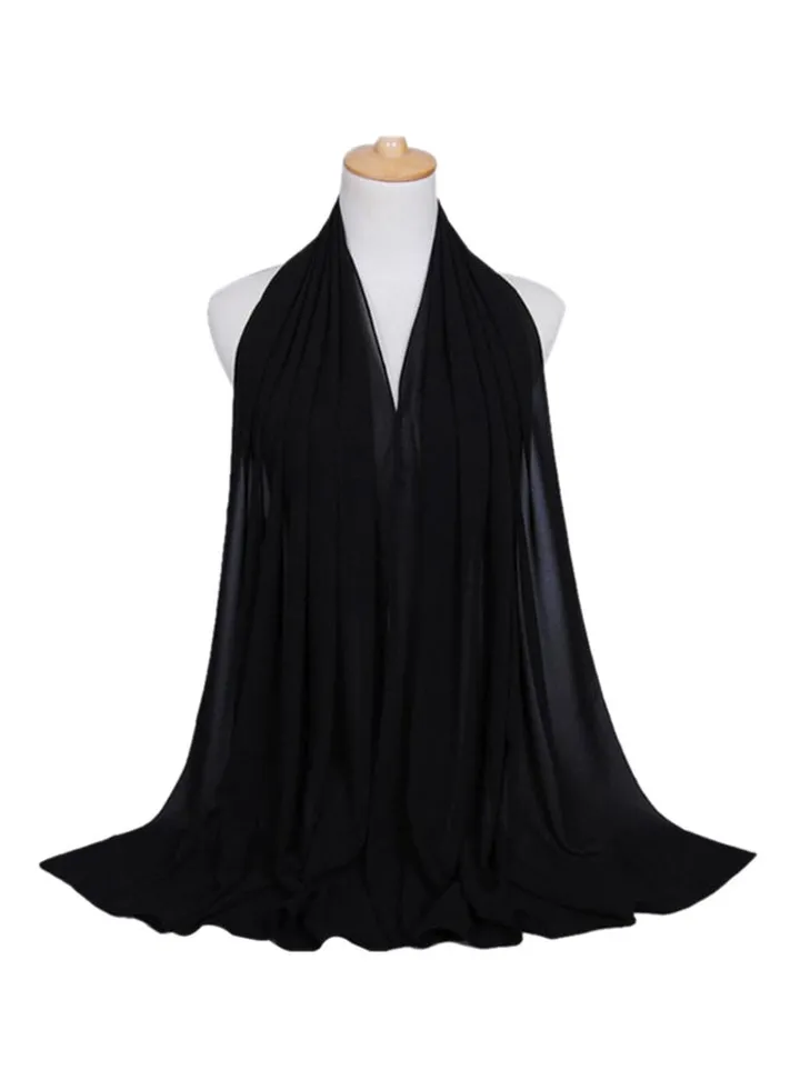 Long Scarf Hijab Black
