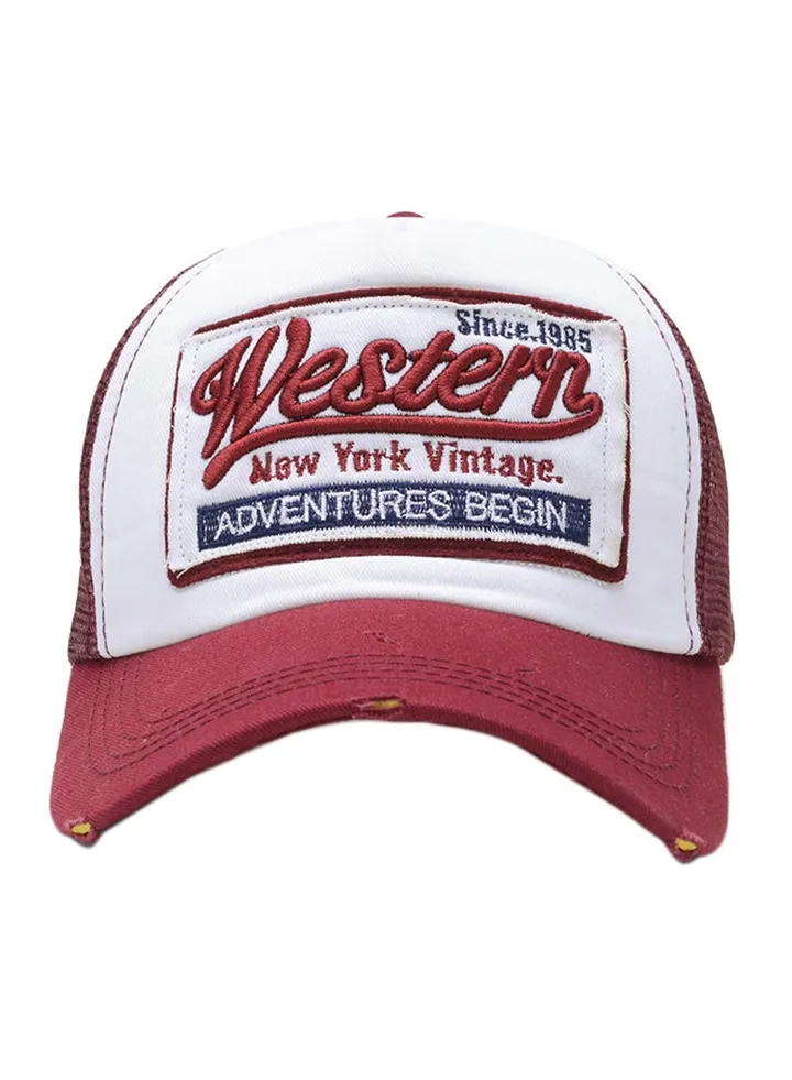Embroidered Cricket Cap Pink/White