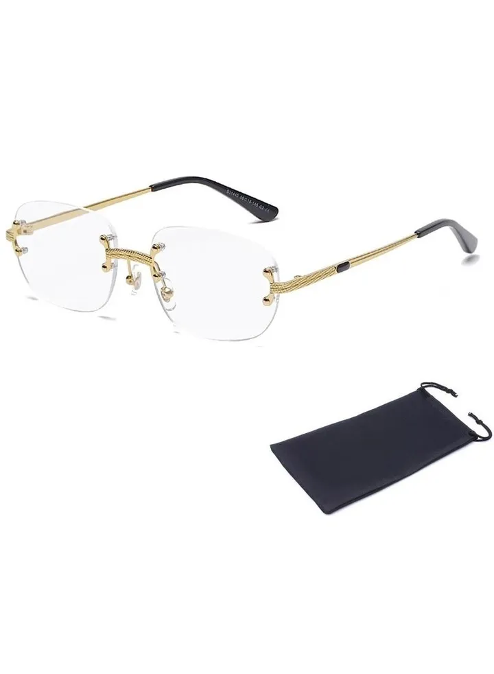 Ultralight Rimless Sunglasses for Women and Men Transparent