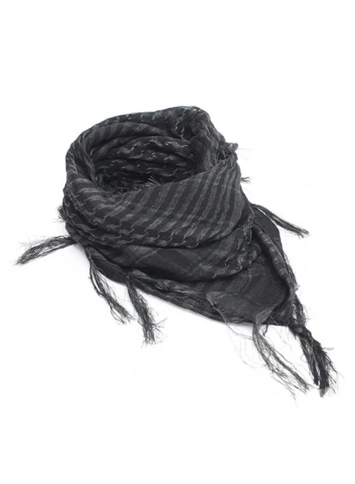 Plaid Pashmina Scarf Grey