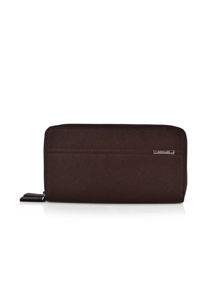 Wallet Double Zipper from Magellan,brown