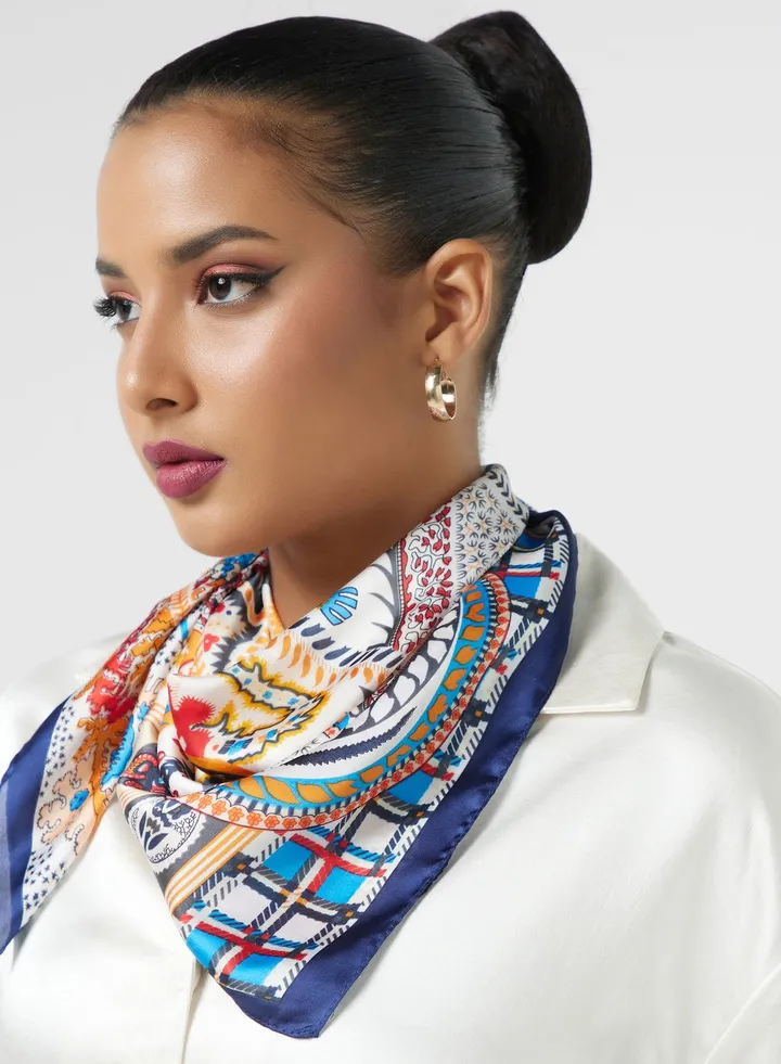 Oversized Paisely Print Hijab Scarf