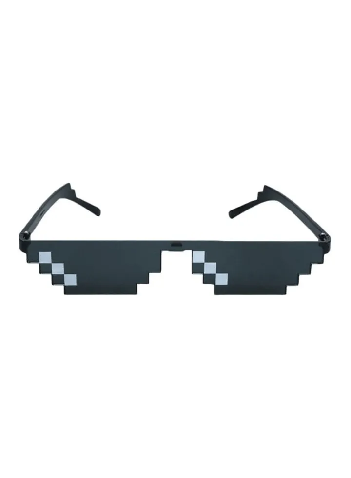 Men's Thug Life Asymmetrical Sunglasses - Lens Size: 155 mm