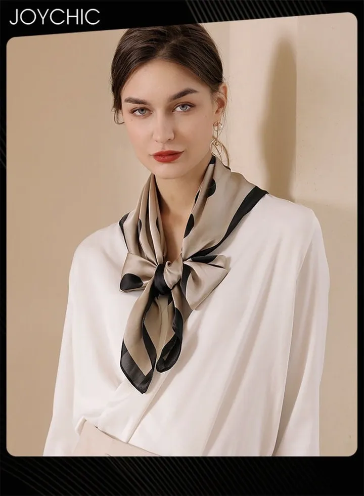 Korean Style Sweet Women Square Scarf Skin-friendly Soft and Smooth Simulated Silk Scarf Summer Sun Protection and Daily Decoration