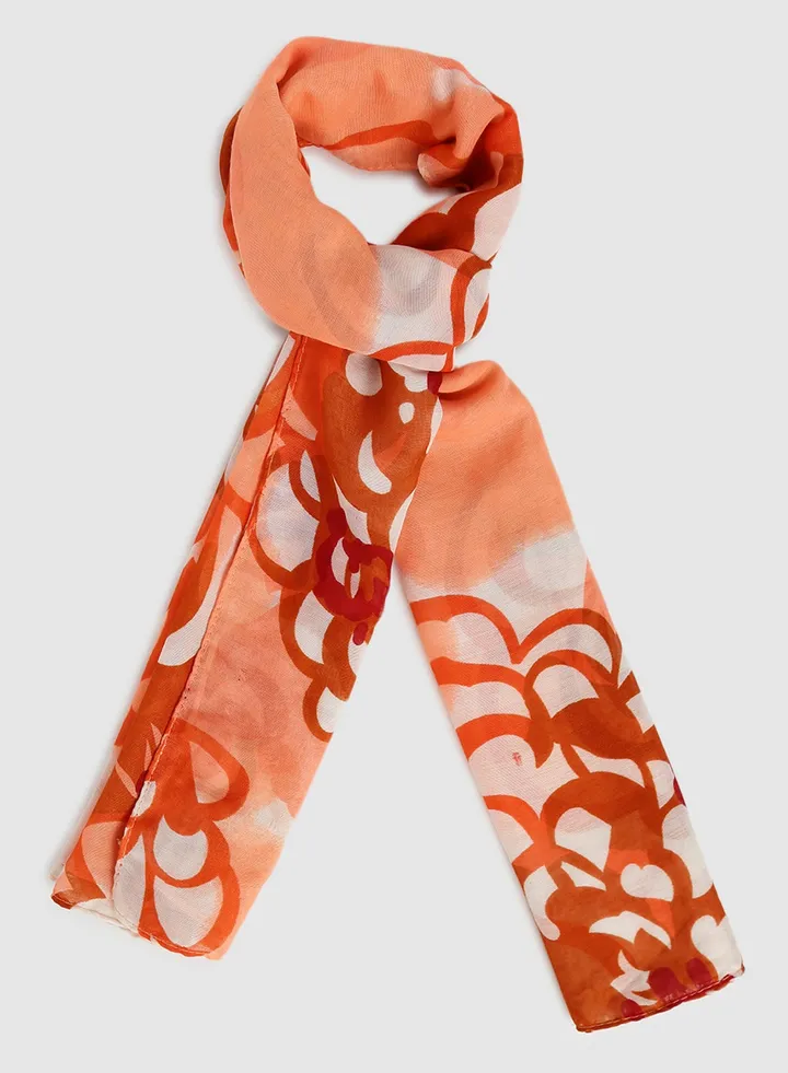 Casual Regular Scarf Orange