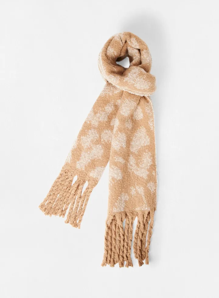 Fringe Scarf Brown