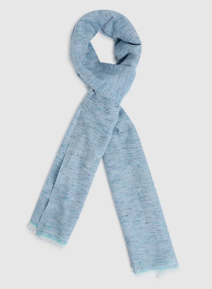 Casual Regular Scarf Blue