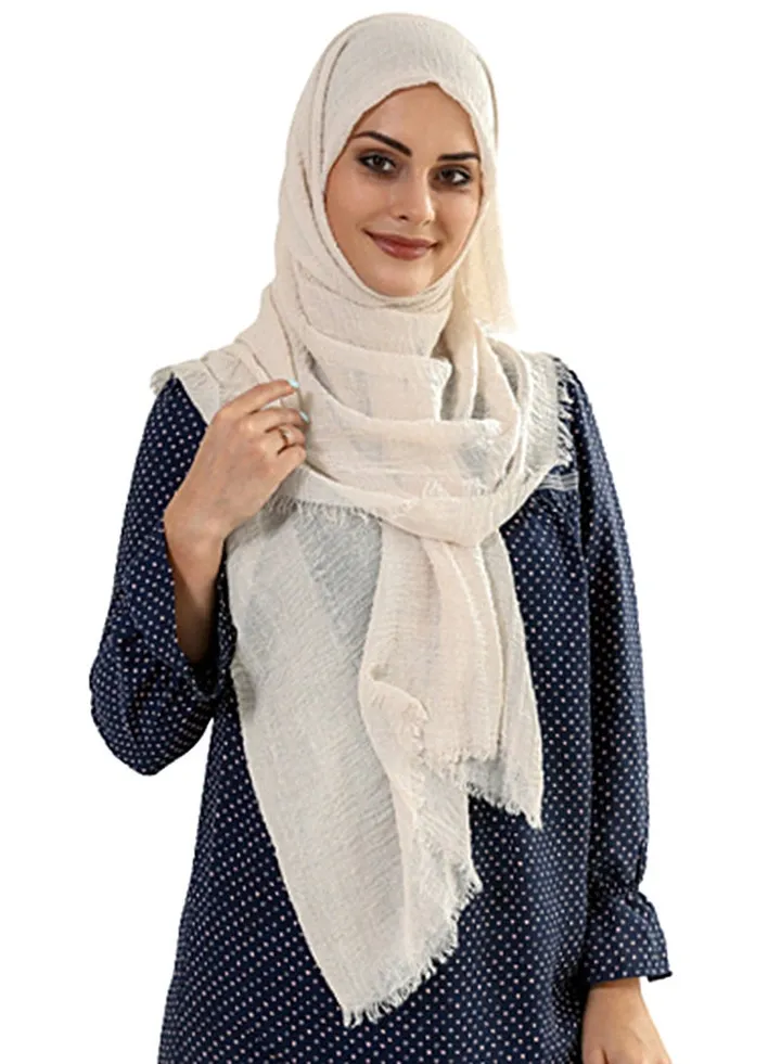 Tassel Detail Scarf Beige