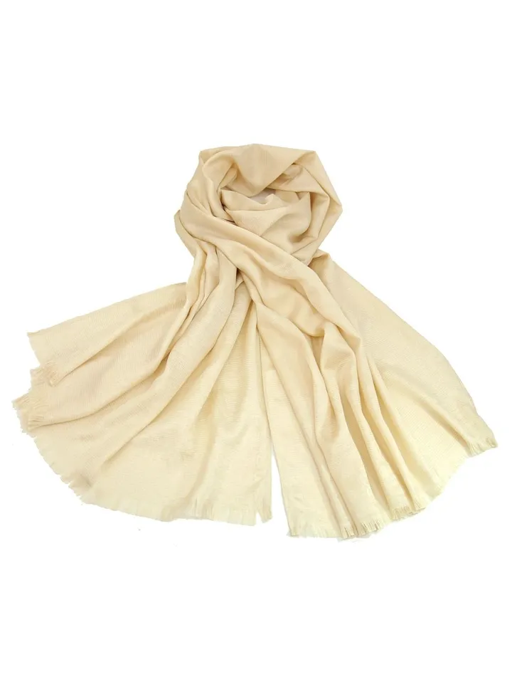 Tassel Detail Scarf Casual Regular Scarves Beige