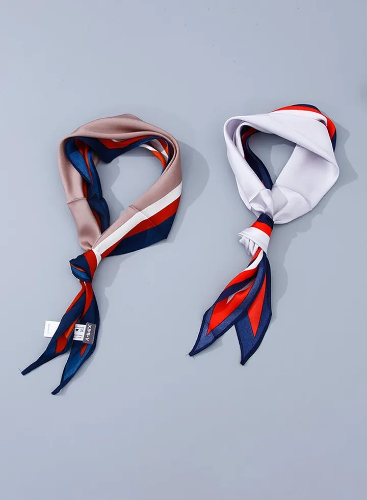 Classic Colour Blocked Rhombus Neckerchief Multicolour