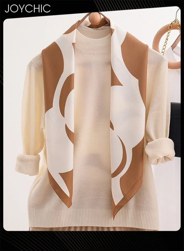Women Trendy Spring and Summer Small Square Scarf