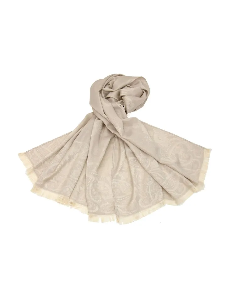 Tassel Detail Scarf Casual Regular Scarves Grey