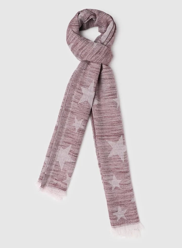 Regular Printed Scarf Pink