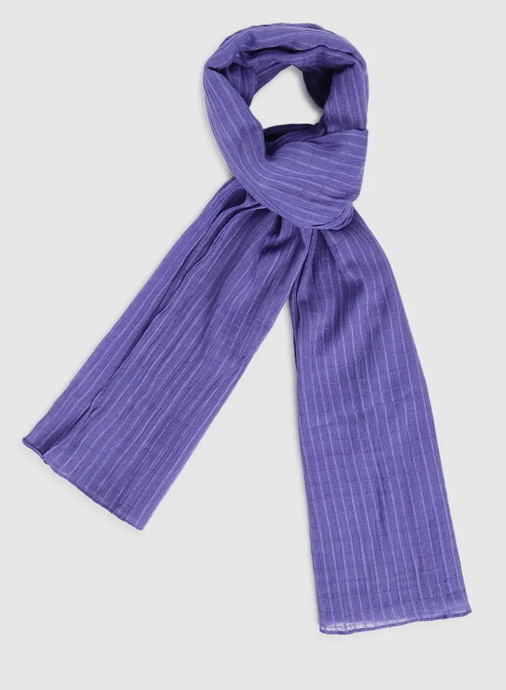 Casual Regular Scarf Blue