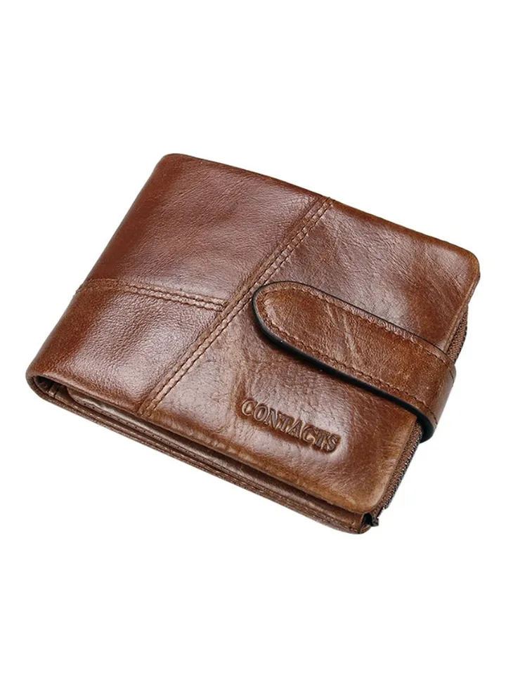 Leather Bifold Wallet Brown