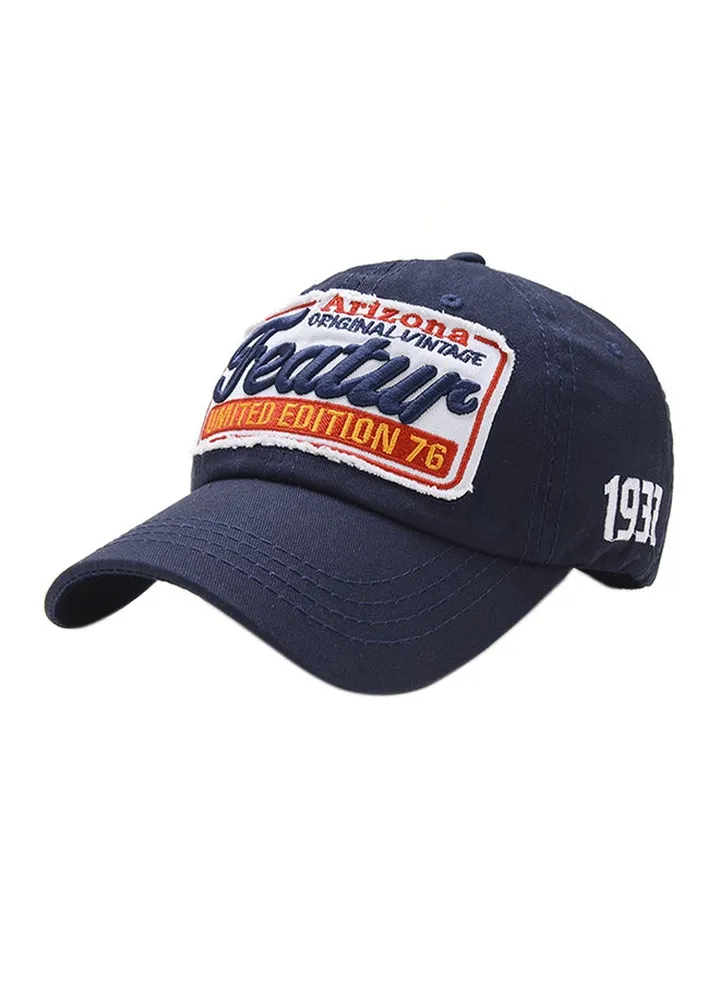Embroidered Cricket Cap Blue