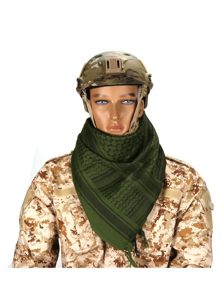 Outdoor Hiking Scarf ,Men & Women Tactical 100% Cotton Military Head Neck Wrap Shawl Motorcycle Hiking Paintball Face Mask 42”X42”