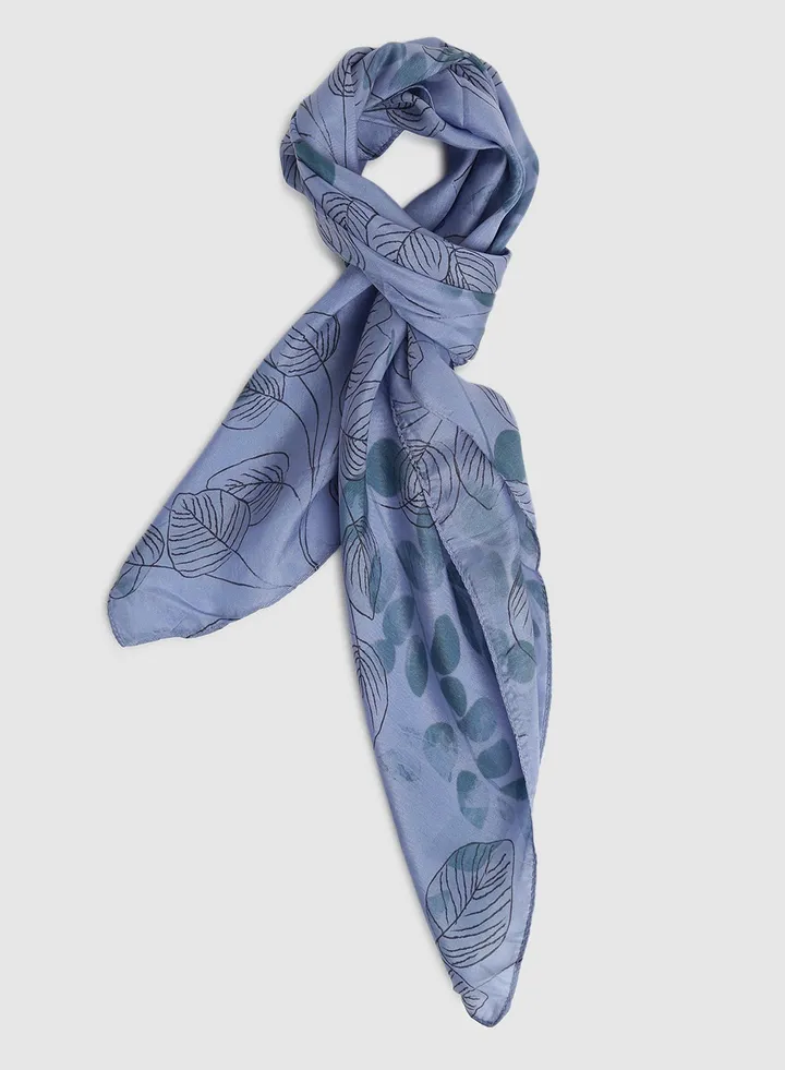 Casual Regular Scarf Blue
