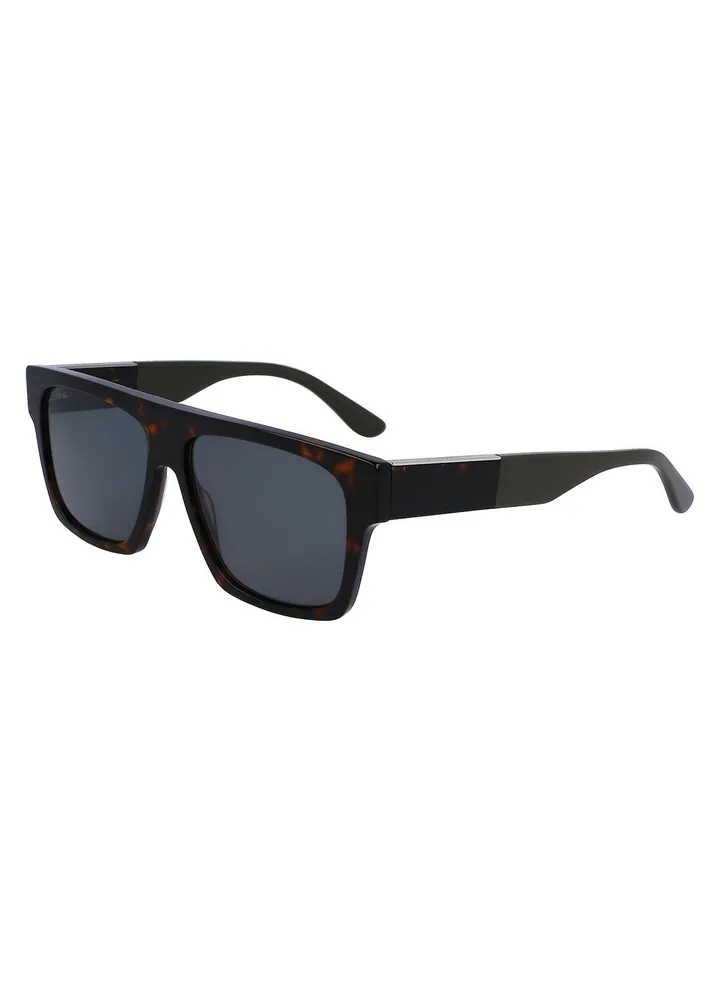 Full Rim Acetate Rectangle Lacoste Suns L984S 5714 (230) Dark Havana