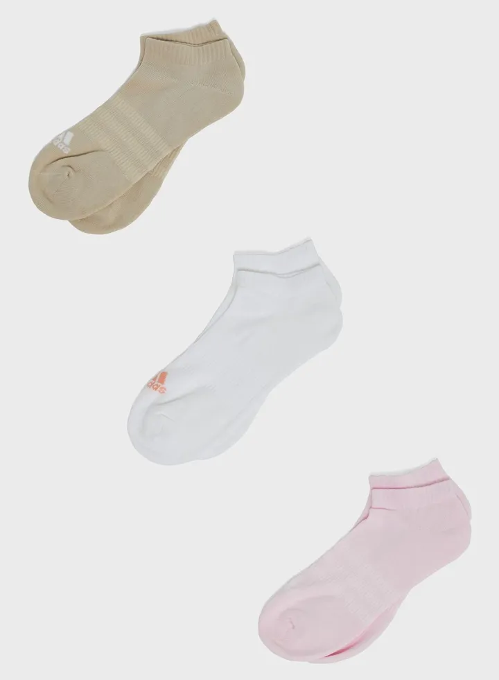 3 Pack Cushioned Sportswear Low Cut Socks